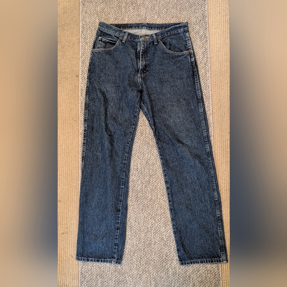 Wrangler Men's Dark Blue Straight Jeans